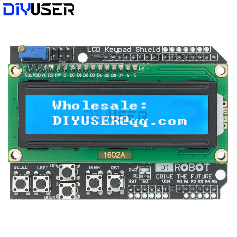 Lcd 1602 - DIYUSER 1602 LCD-toetsenbordschild LCD1602 LCD 1602