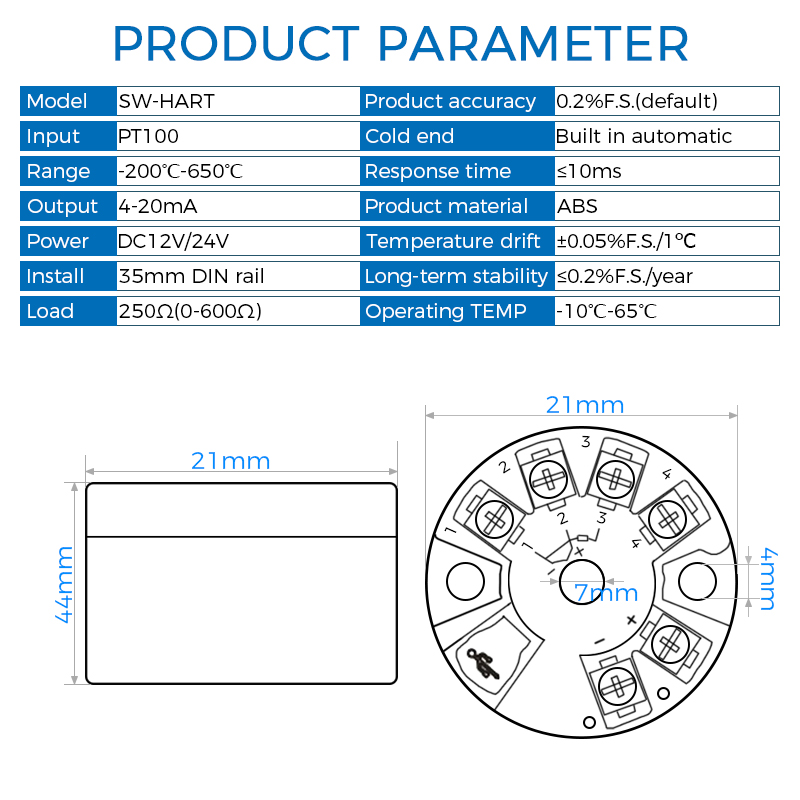 Thermocouple Module K Type - Intelligente geïntegreerde temperatuurtransmittermodule PT100 thermische weerstand