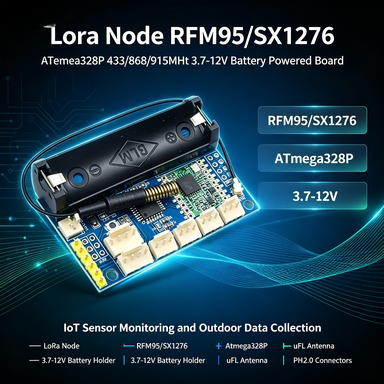 Lora Rfm95 - 433/868/915MHz LoRa Node met RFM95/SX1276, ATmega328P