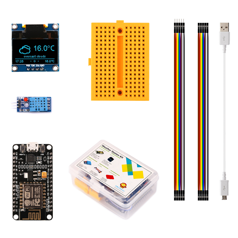 Oled Display 0.96 - ESP8266 Weerstation Diy Kit Met Temperatuur