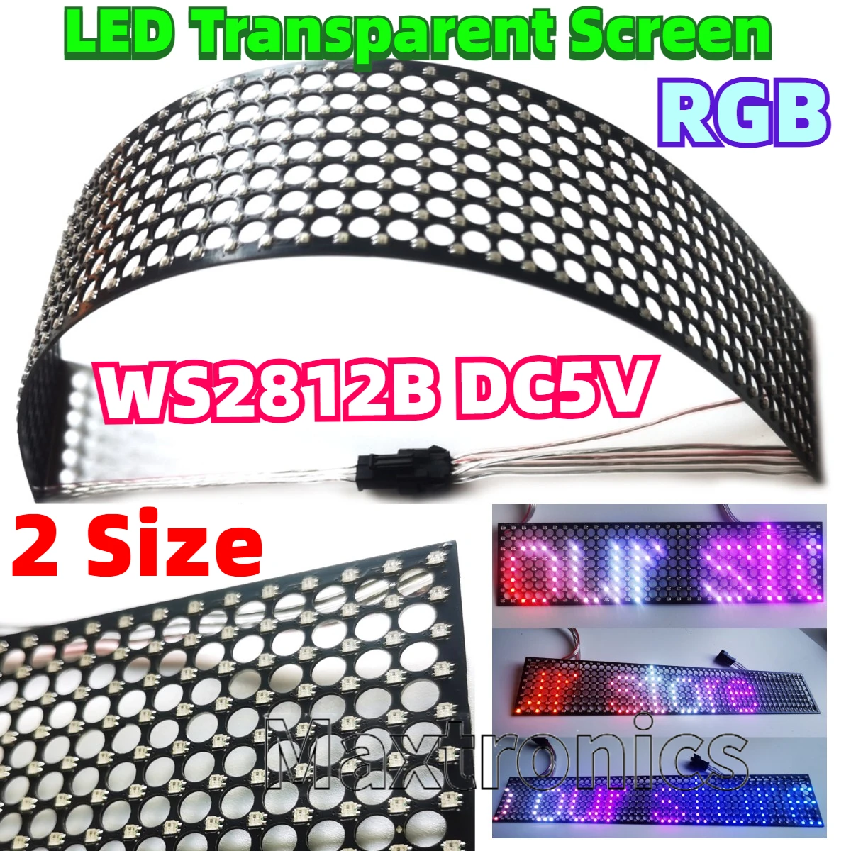 Ws2812B - WS2812B LED transparant scherm Full-Color RGB
