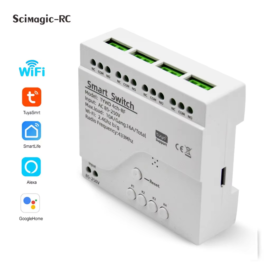 Smart Tuya Schakelaar 4CH Rela - Relay Module 4 Channel recensie en prijs