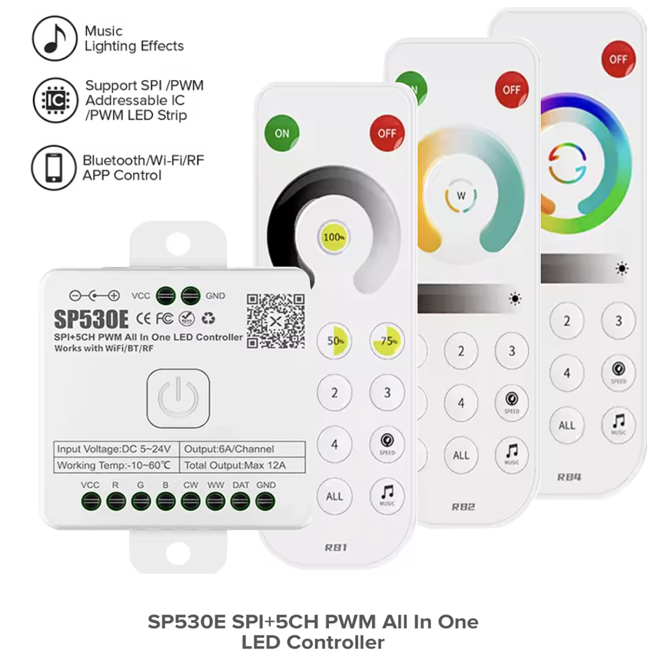 SP530E All-in-One LED-controll - Ws2812B Strip 5V recensie en prijs
