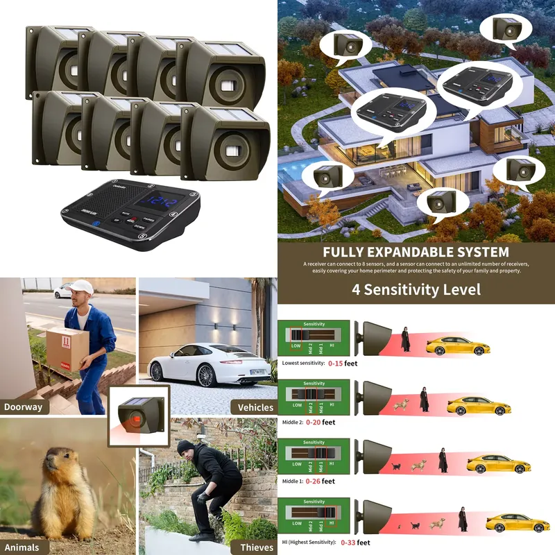 Draadloos opritalarmsysteem op - Pir Motion Sensor recensie en prijs