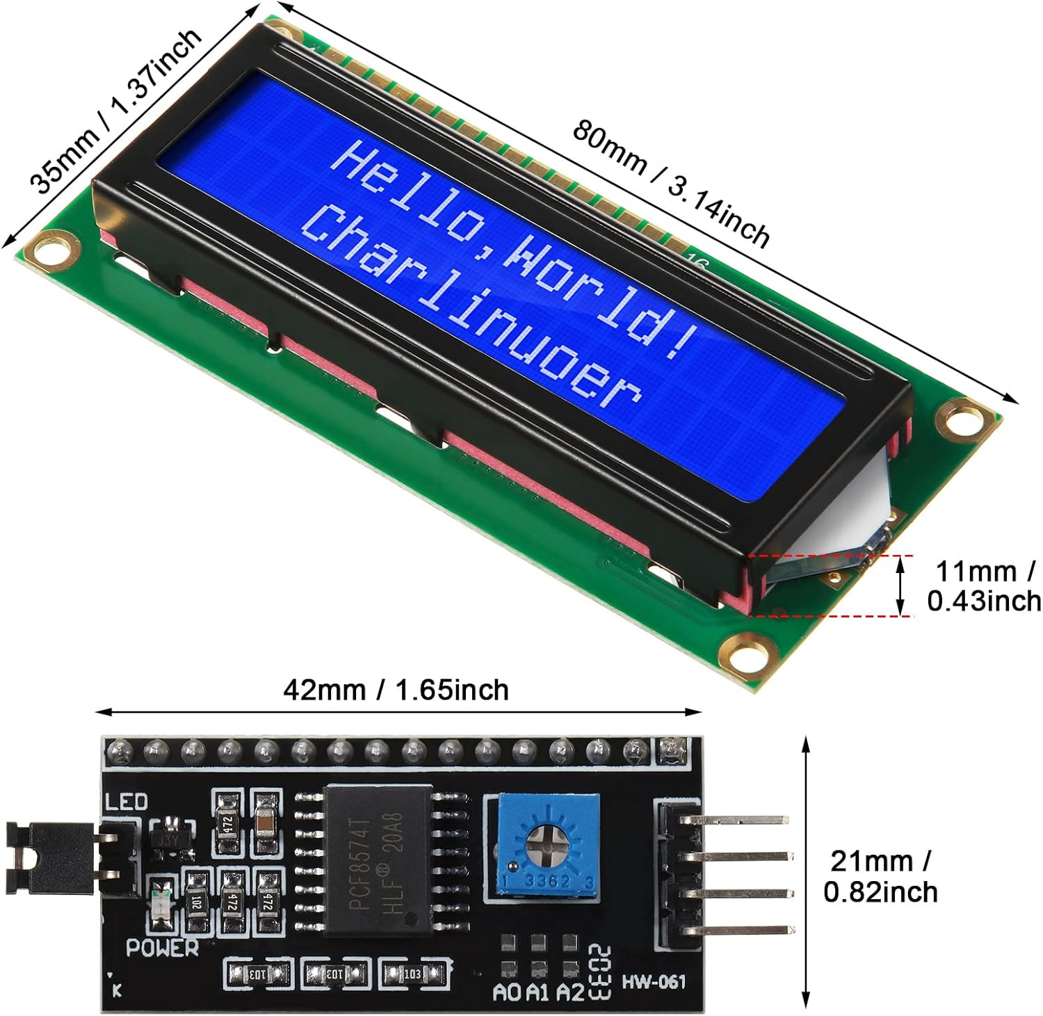 1Set 1602 LCD 20*4 Blauw Scher - Lcd 1602 recensie en prijs
