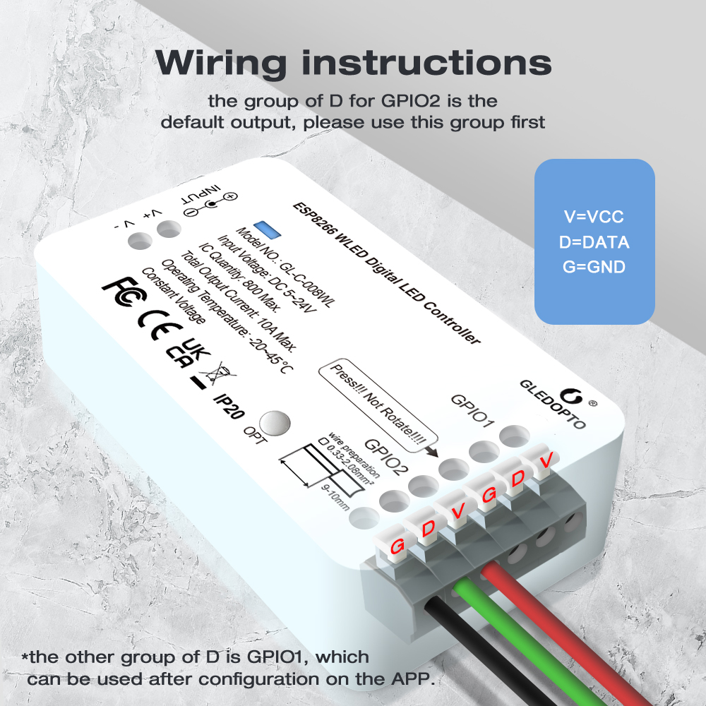 MJJC WLED Controller 5V 12V 24 - Ws2812B Strip 5V recensie en prijs
