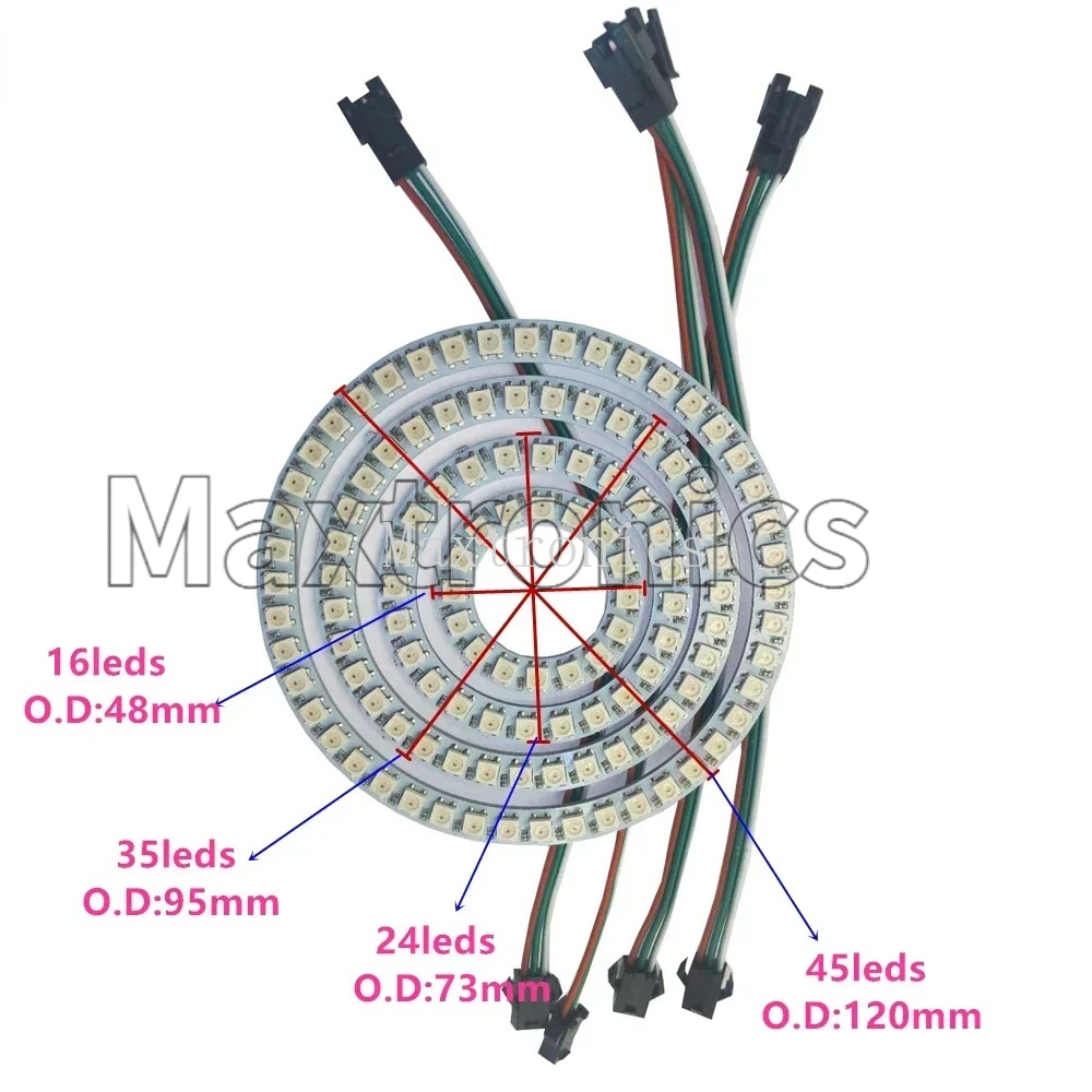 WS2812B FCOB RGB Led Ring 18/3 - Ws2812B recensie en prijs